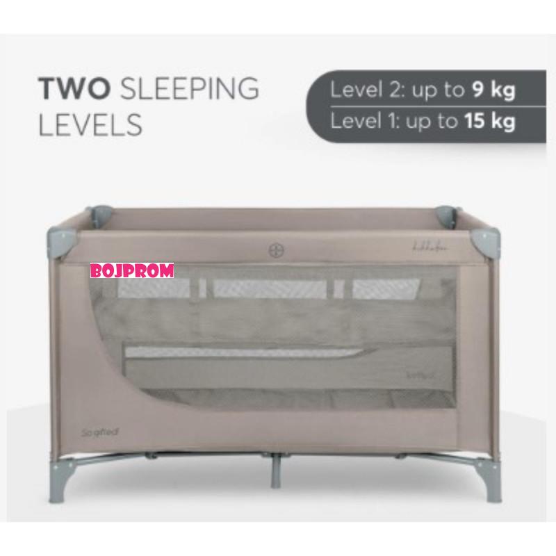 KIKKA BOO VIKEND KREVET SO GIFTED BEIGE 2026 2 LEVELS 31003010138 I PREKLOPIVI DUSEK LIGHT GREY 31107020048 