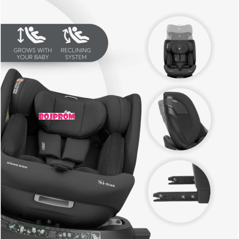 KIKKA BOO AUTOSJEDALICA I-ORBIT I-SIZE BLACK 2025 31002100085 