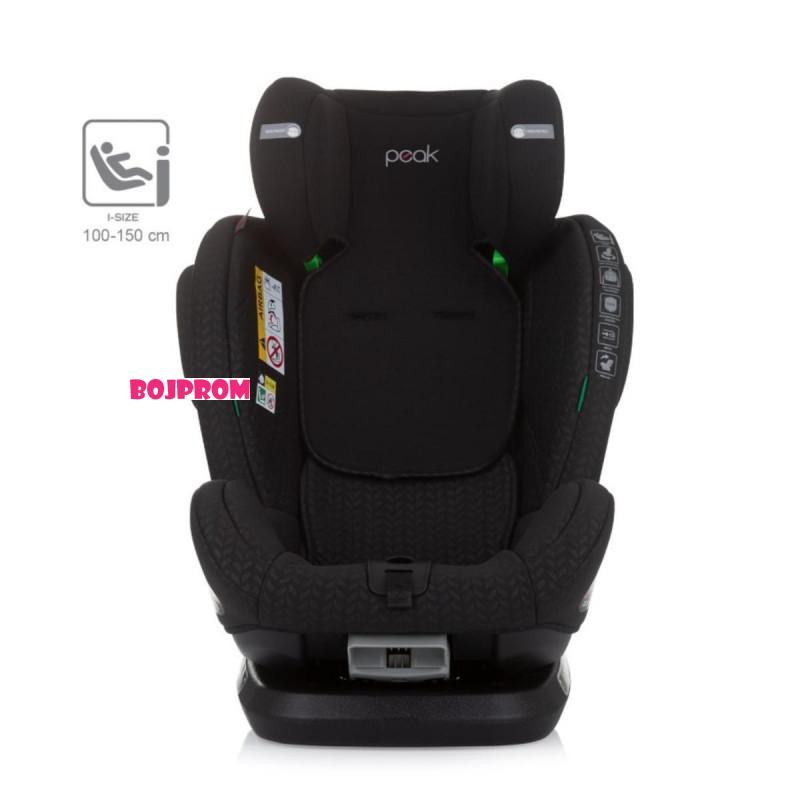 CHIPOLINO AUTOSJEDALICA ISOFIX 360 PEAK OBSIDIAN STKPK02401OB 
