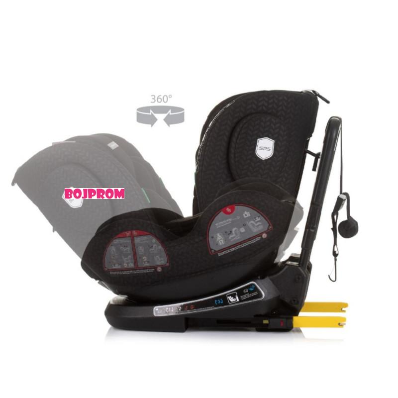 CHIPOLINO AUTOSJEDALICA ISOFIX 360 PEAK OBSIDIAN STKPK02401OB 