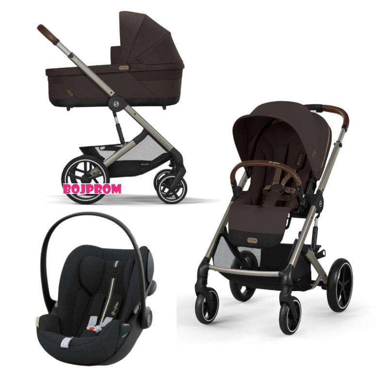 CYBEX KOLICA BALIOS 3U1 CHOCOLATE(KOLICA,KORPA I AUTOSJEDALICA CLOUD G I-SIZE PLUS MAGIC BLACK) 