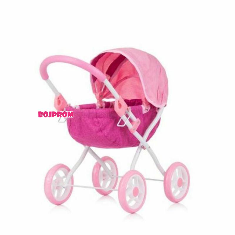 CHIPOLINO KOLICA ZA LUTKE DAISY PINK LINEN KZKDZ02402PP 