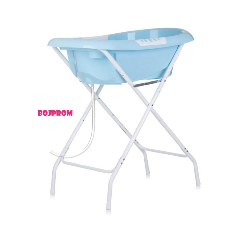 CHIPOLINO KADA NOEMI BLUE SA STALKOM I DODATAK ZA KUPANJE BLUE I POSUDA ZA POLIJEVANJE LITTLE FISH YELLOW 