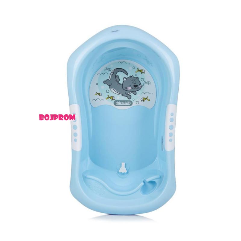 CHIPOLINO KADA NOEMI BLUE SA STALKOM I DODATAK ZA KUPANJE BLUE I POSUDA ZA POLIJEVANJE LITTLE FISH YELLOW 