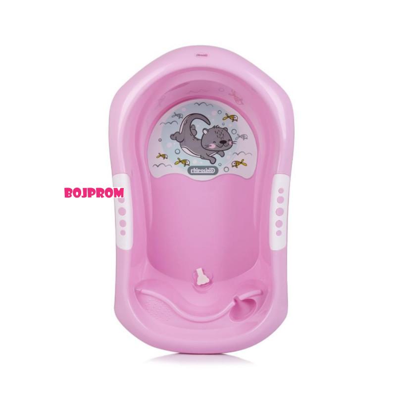 CHIPOLINO KADA NOEMI PINK SA STALKOM I DODATAK ZA KUPANJE PINK I POSUDA ZA POLIJEVANJE LITTLE FISH PINK 