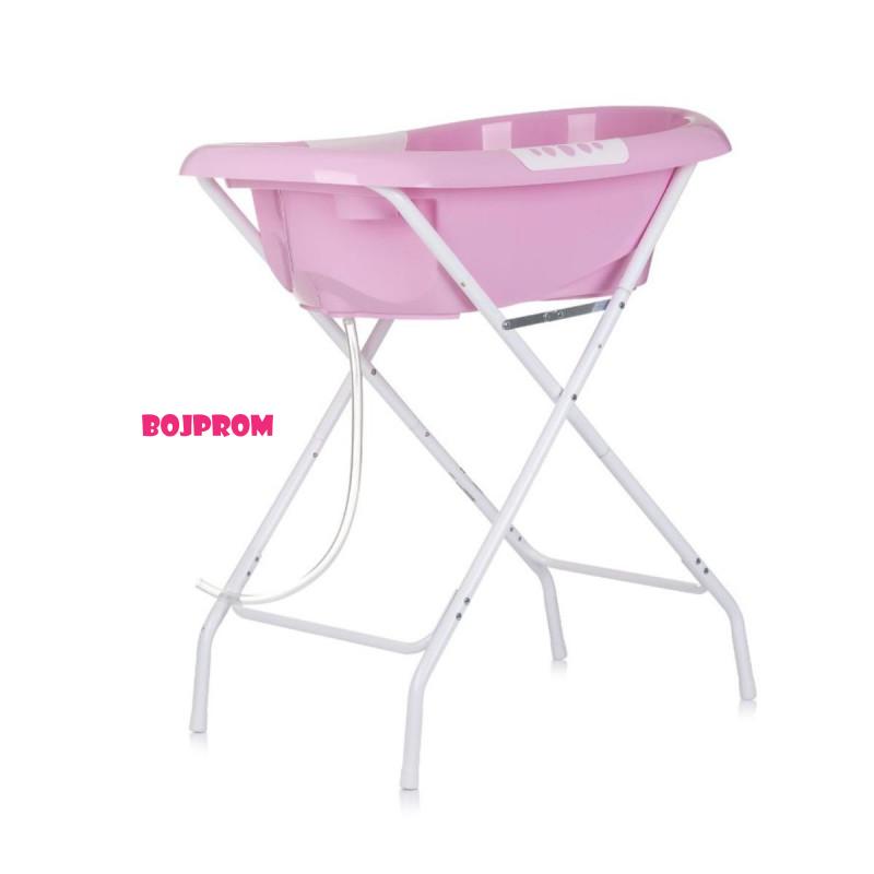 CHIPOLINO KADA NOEMI PINK SA STALKOM I DODATAK ZA KUPANJE PINK I POSUDA ZA POLIJEVANJE LITTLE FISH PINK 