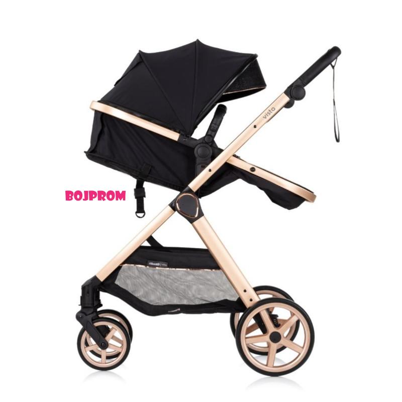 CHIPOLINO KOLICA VISTA BLACKBERRY KKVS02301BB I AUTOSJEDALICA VISTA BLACKBERRY STKVS02501BB 