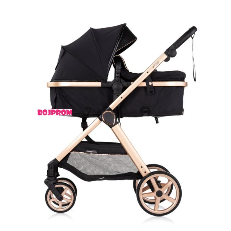 CHIPOLINO KOLICA VISTA BLACKBERRY KKVS02301BB I AUTOSJEDALICA VISTA BLACKBERRY STKVS02501BB 