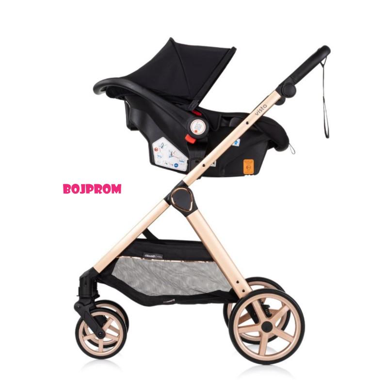 CHIPOLINO KOLICA VISTA BLACKBERRY KKVS02301BB I AUTOSJEDALICA VISTA BLACKBERRY STKVS02501BB 