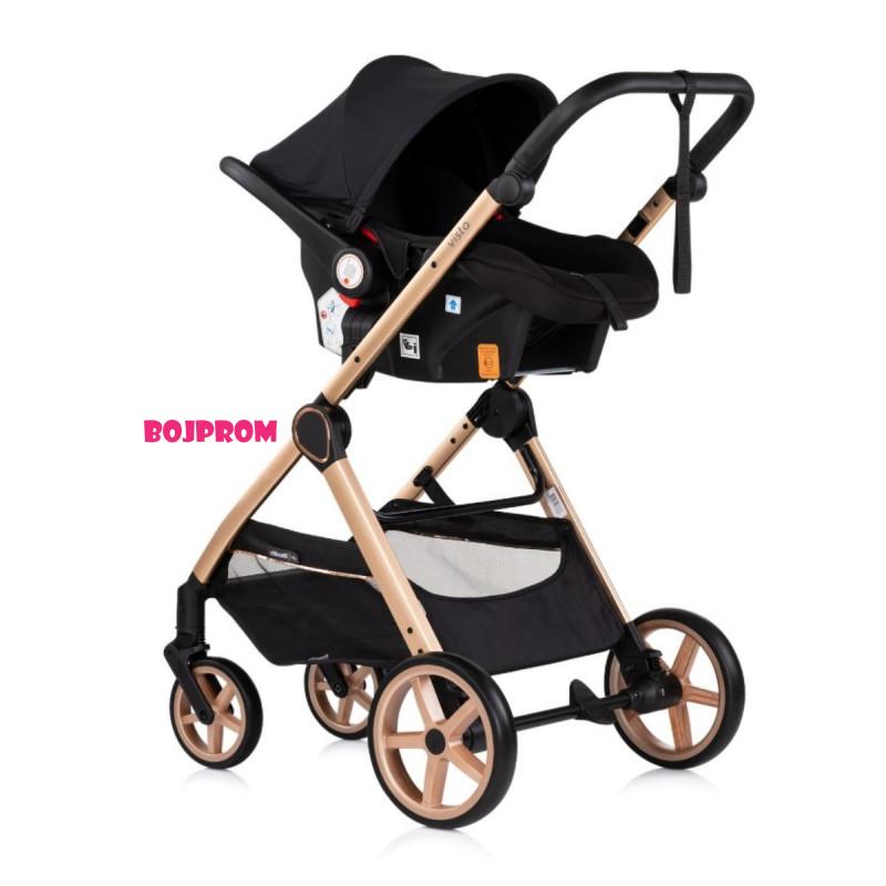 CHIPOLINO KOLICA VISTA BLACKBERRY KKVS02301BB I AUTOSJEDALICA VISTA BLACKBERRY STKVS02501BB 