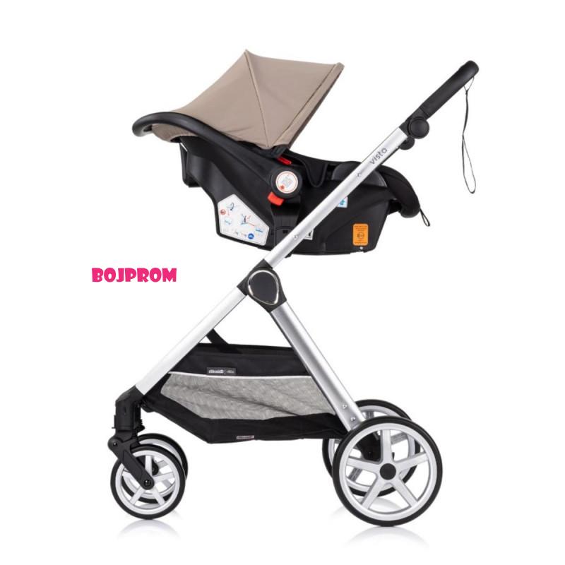 CHIPOLINO KOLICA VISTA TIRAMISU KKVS02503TR I AUTOSJEDALICA VISTA TIRAMISU STKVS02503TR 