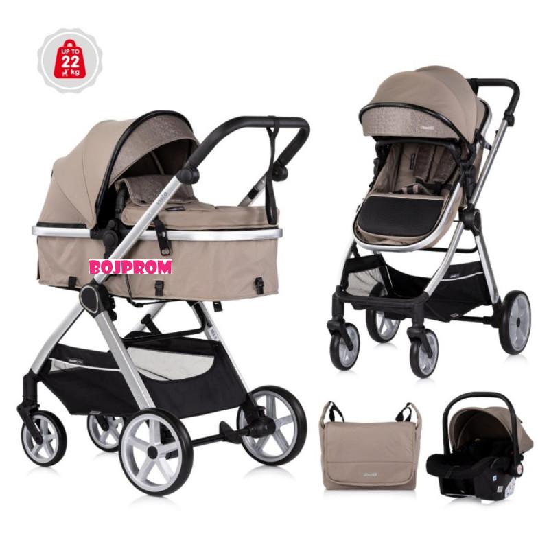 CHIPOLINO KOLICA VISTA TIRAMISU KKVS02503TR I AUTOSJEDALICA VISTA TIRAMISU STKVS02503TR 