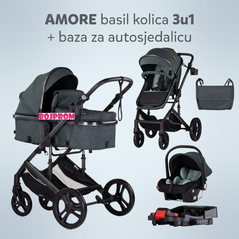 CHIPOLINO KOLICA AMORE 3U1 + BAZA ZA AUTOSJEDALICU 