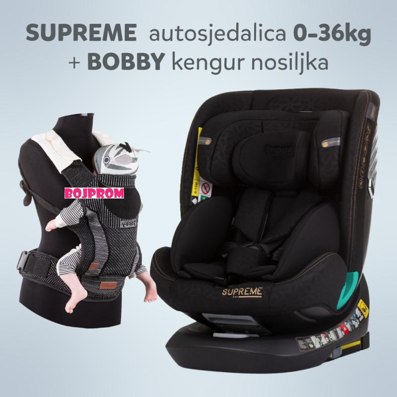 CHIPOLINO AUTOSJEDALICA SUPREME OBSIDIAN STKSU02401OB I NOSILJKA BOBBY FLY EBONY 