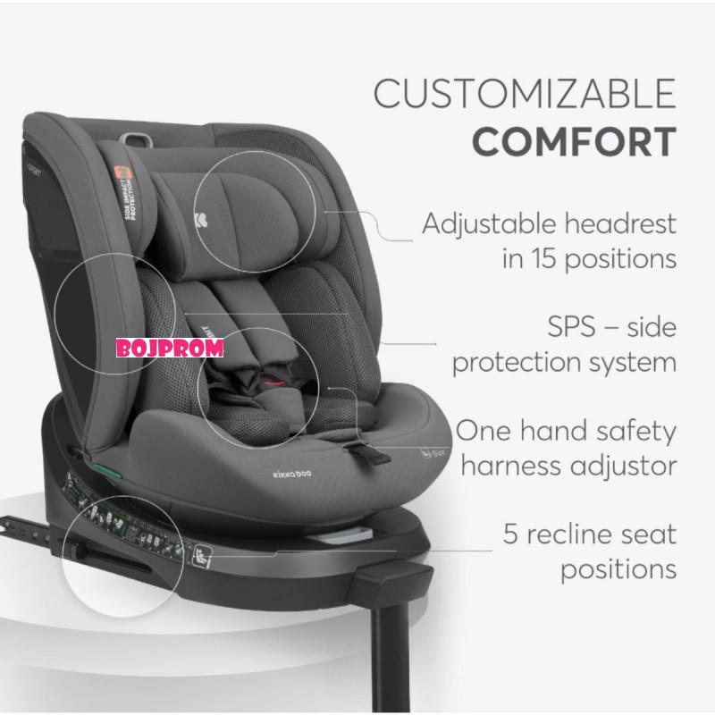 KIKKA BOO AUTOSJEDALICA I-ORBIT I-SIZE DARK GREY 2025 31002100086 