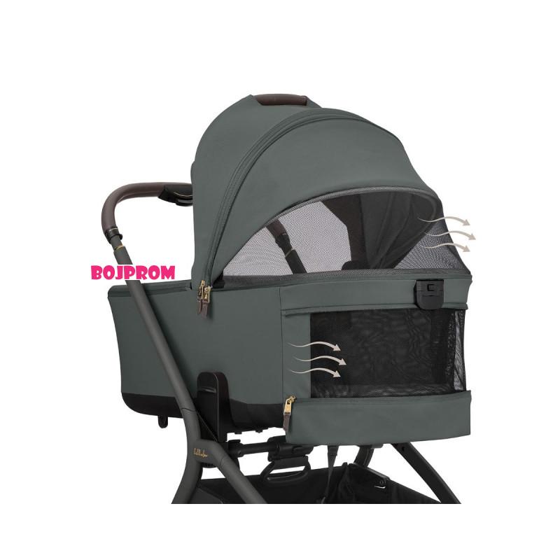 KIKKA BOO KOLICA GOYA 3U1 PLATINUM OLIVE I SJEDALICA I-CLASS I-SIZE NOIR 