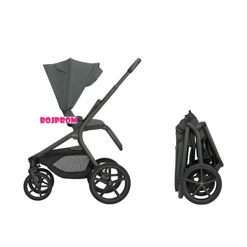 KIKKA BOO KOLICA GOYA 3U1 PLATINUM OLIVE I SJEDALICA I-CLASS I-SIZE NOIR 