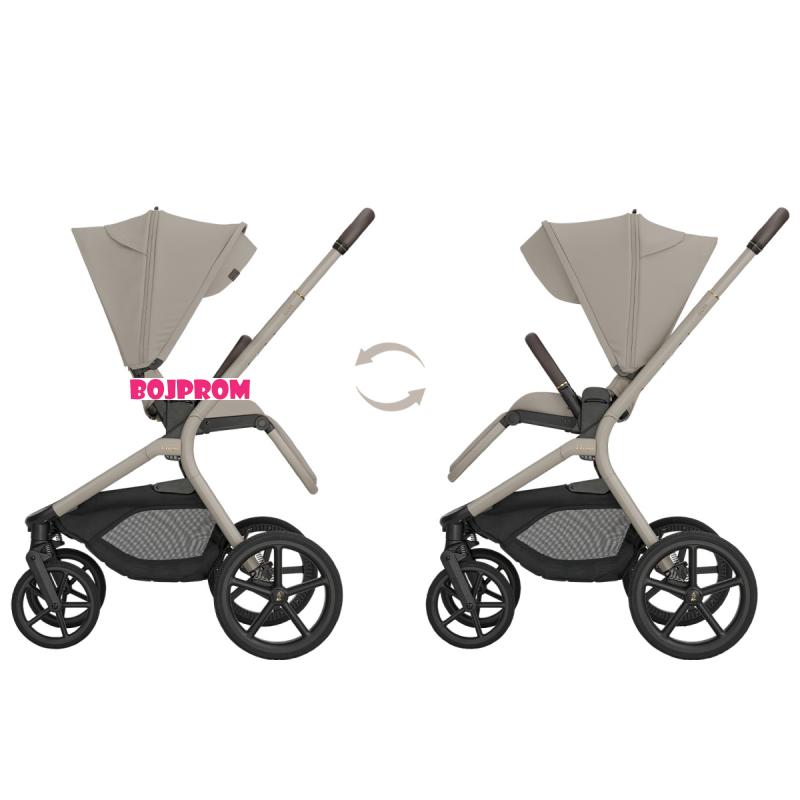 KIKKA BOO KOLICA GOYA 3U1 PLATINUM CHAMPAGNE I SJEDALICA I-CLASS I-SIZE NOIR I BAZA I-CLASS 360 