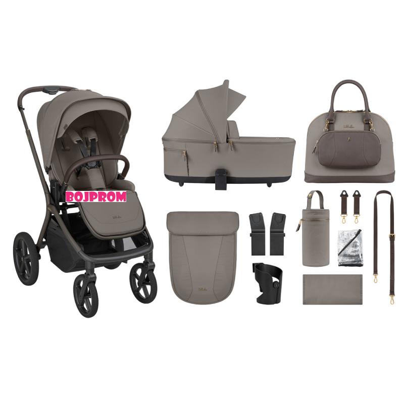 KIKKA BOO KOLICA GOYA 3U1 MOCCA I SJEDALICA I-CLASS I-SIZE NOIR I BAZA I-CLASS 360 