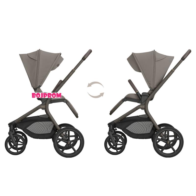 KIKKA BOO KOLICA GOYA 3U1 MOCCA I SJEDALICA I-CLASS I-SIZE NOIR I BAZA I-CLASS 360 