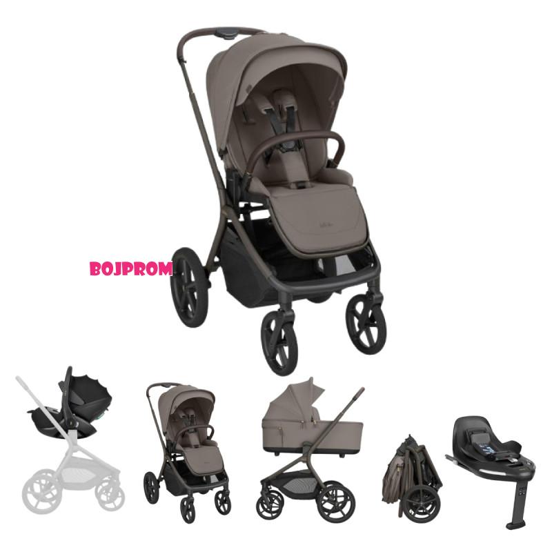 KIKKA BOO KOLICA GOYA 3U1 MOCCA I SJEDALICA I-CLASS I-SIZE NOIR I BAZA I-CLASS 360 