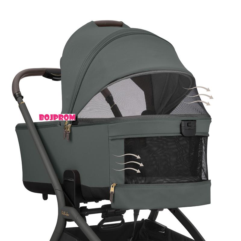 KIKKA BOO KOLICA GOYA 3U1 PLATINUM OLIVE I SJEDALICA I-CLASS I-SIZE NOIR I BAZA I-CLASS 360 