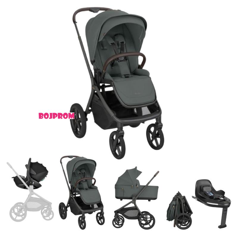 KIKKA BOO KOLICA GOYA 3U1 PLATINUM OLIVE I SJEDALICA I-CLASS I-SIZE NOIR I BAZA I-CLASS 360 