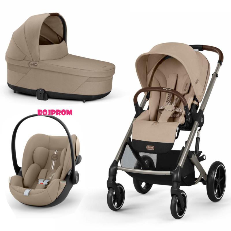 CYBEX KOLICA BALIOS 3U1 ALMOND BEIGE, TAUPE KONSTRUKCIJA (KOLICA, KORPA I SJEDALICA CLOUD G I-SIZE PLUS) 