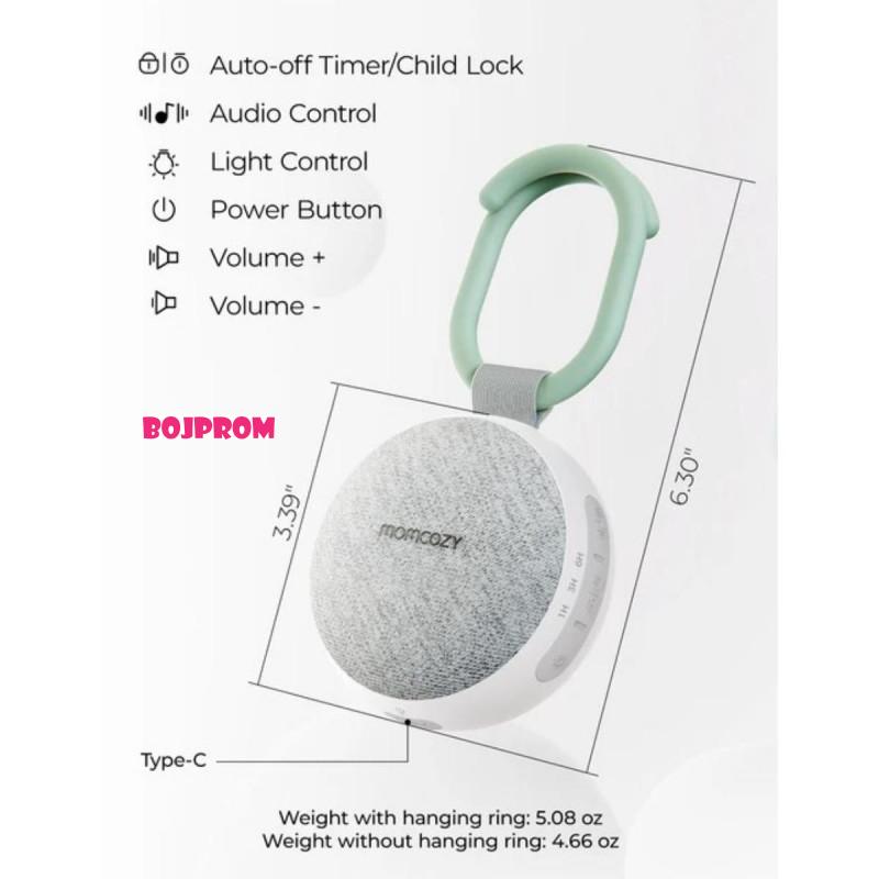 MOMCOZY PRENOSIVI UREDJAJ ZA USPAVLJIVANJE SA ZVUKOVIMA I NOCNIM SVJETLOM WN006-GW00BA-A WN006 