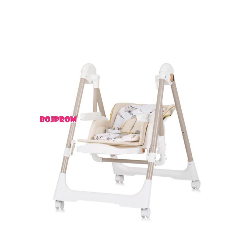 CHIPOLINO STOLICA ZA HRANJENJE I LJULJA 2U1 MILK SHAKE MACADAMIA STHMS02402MA 