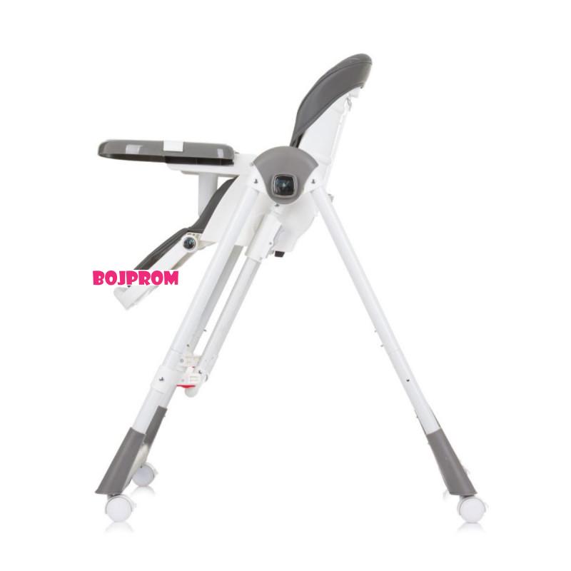 CHIPOLINO STOLICA ZA HRANJENJE I LJULJA 2U1 MILK SHAKE GRANITE STHMS02404GN 