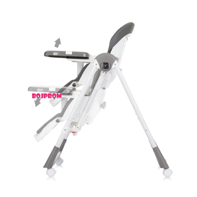 CHIPOLINO STOLICA ZA HRANJENJE I LJULJA 2U1 MILK SHAKE GRANITE STHMS02404GN 