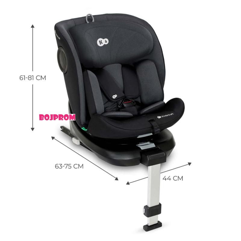 KINDERKRAFT AUTOSJEDALICA I-360 I-SIZE BLACK 44329 