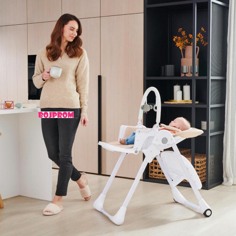 KINDERKRAFT STOLICA ZA HRANJENJE TUMMIE BEIGE 44325 