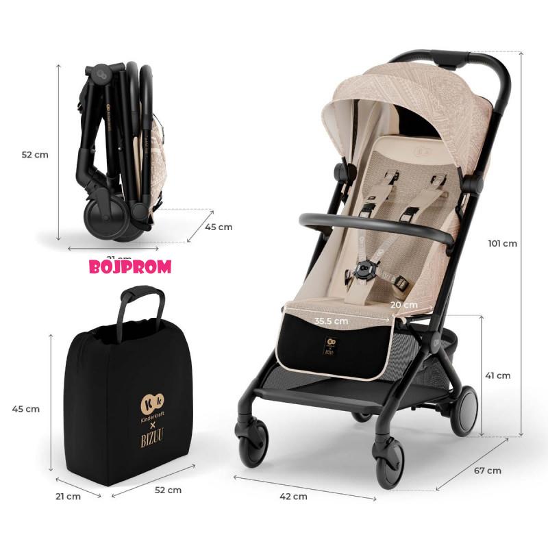 KINDERKRAFT KOLICA PILOT 2 BEIGE 52833 