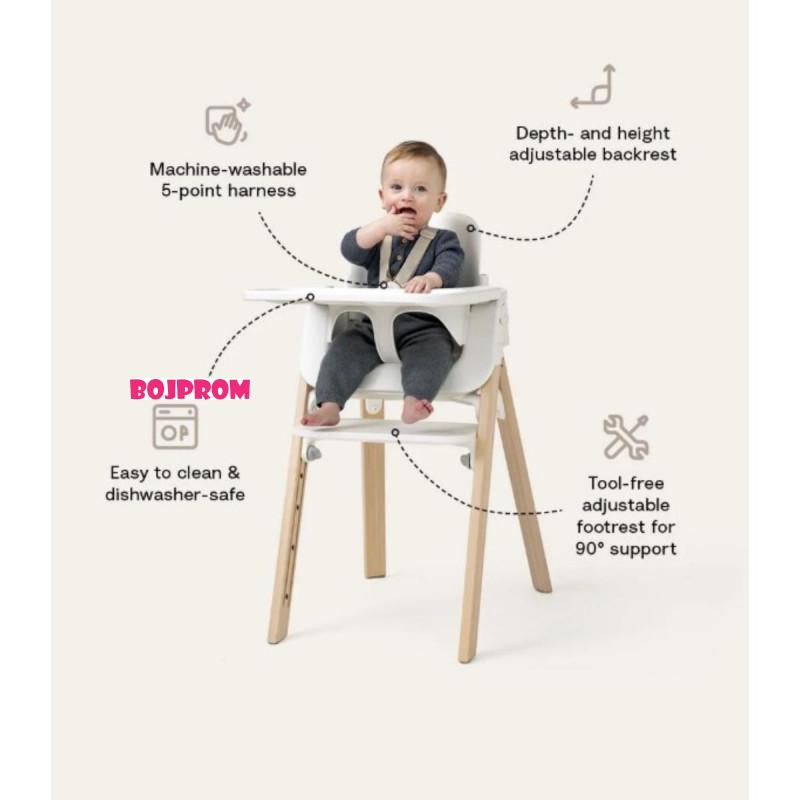 STOKKE STEPS STOLICA ZA HRANJENJE HC2 WHITE NATURAL 692600 