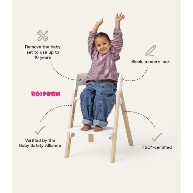 STOKKE STEPS STOLICA ZA HRANJENJE HC2 WHITE NATURAL 692600 