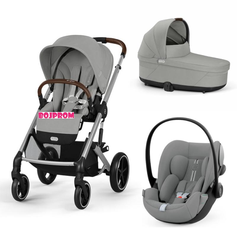 CYBEX KOLICA BALIOS STONE GREY 3U1 KOLICA, KORPA I SJEDALICA CLOUD G I-SIZE STONE GREY 