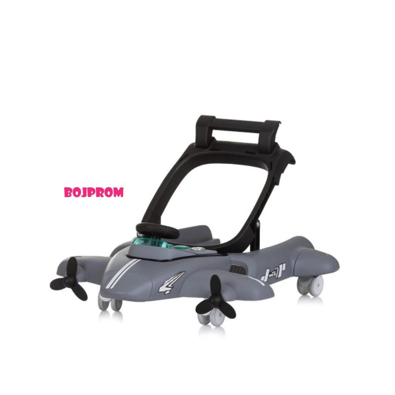 CHIPOLINO MULTIFUNKCIONALNA HODALJKA AIRPLANE 3U1 GREY PRAP02402GY 
