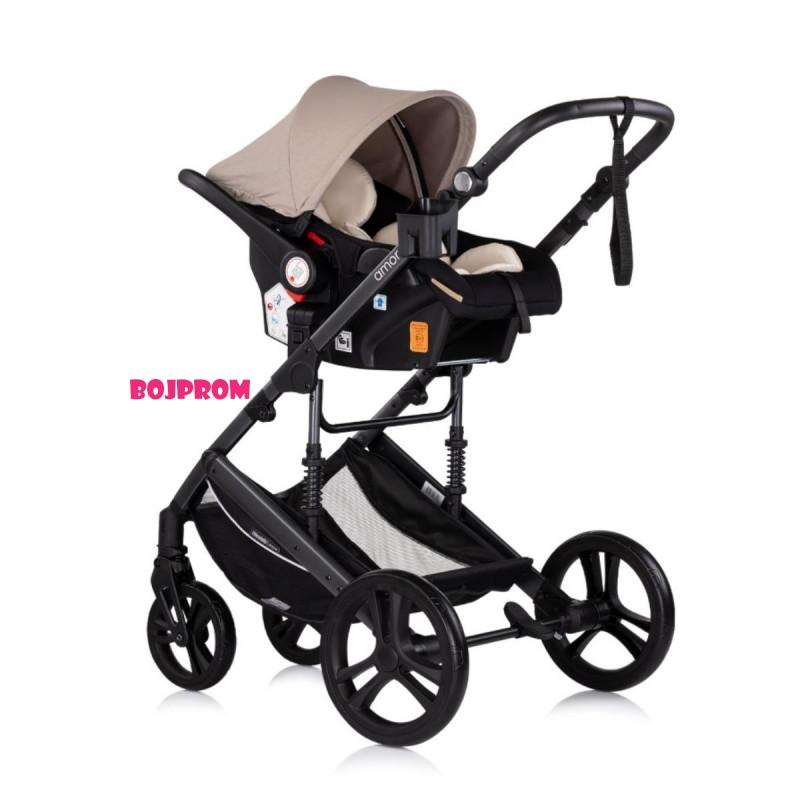 CHIPOLINO KOLICA AMORE TIRAMISU KKAM02503TR I AUTO SJEDALICA AMORE TIRAMISU STKAM02503TR 