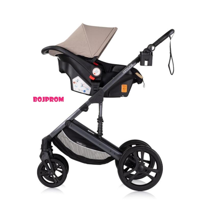 CHIPOLINO KOLICA AMORE TIRAMISU KKAM02503TR I AUTO SJEDALICA AMORE TIRAMISU STKAM02503TR 
