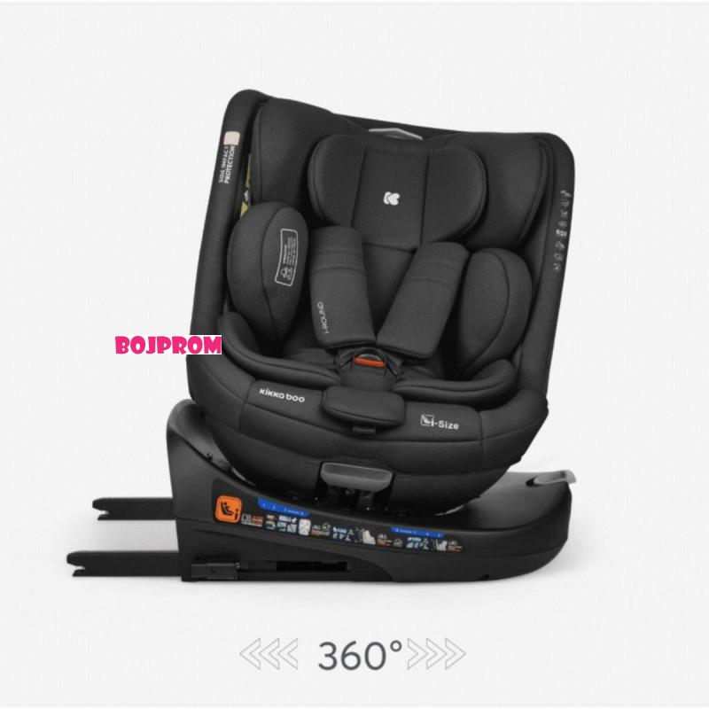 KIKKA BOO AUTOSJEDALICA I-ROUND I-SIZE BLACK 31002100070 