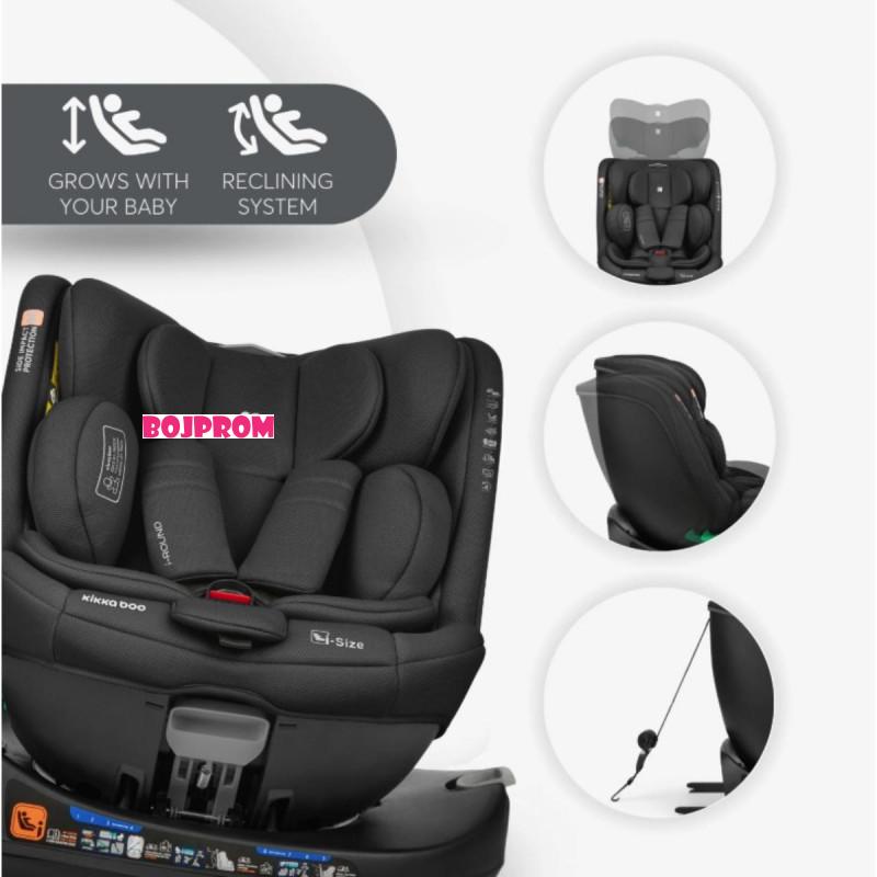 KIKKA BOO AUTOSJEDALICA I-ROUND I-SIZE BLACK 31002100070 