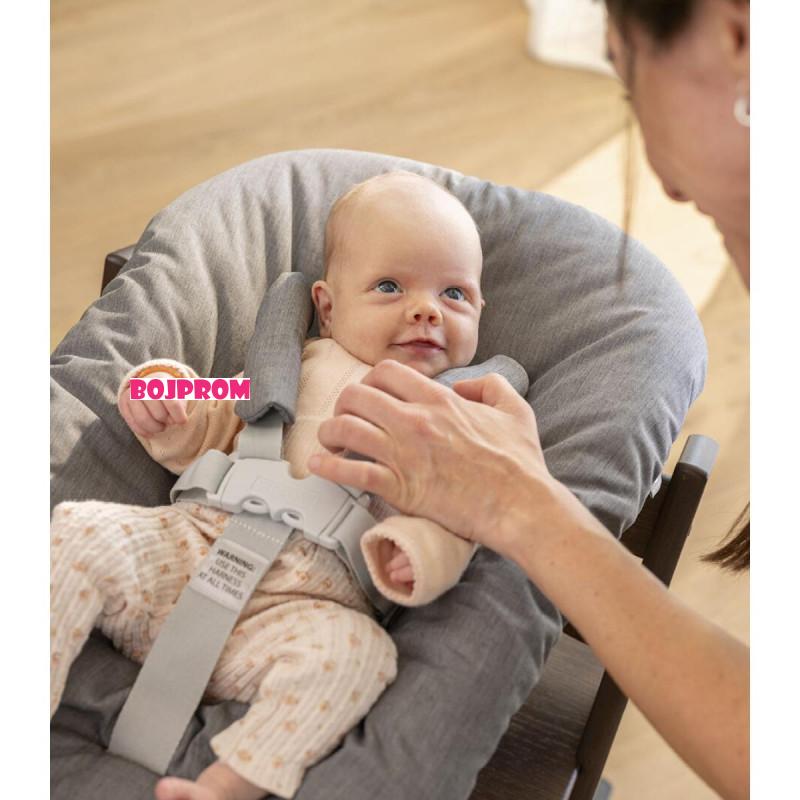 STOKKE STOLICA ZA HRANJENJE TRIPP TRAPP NATURAL I BEBI SET ANTHRACITE 