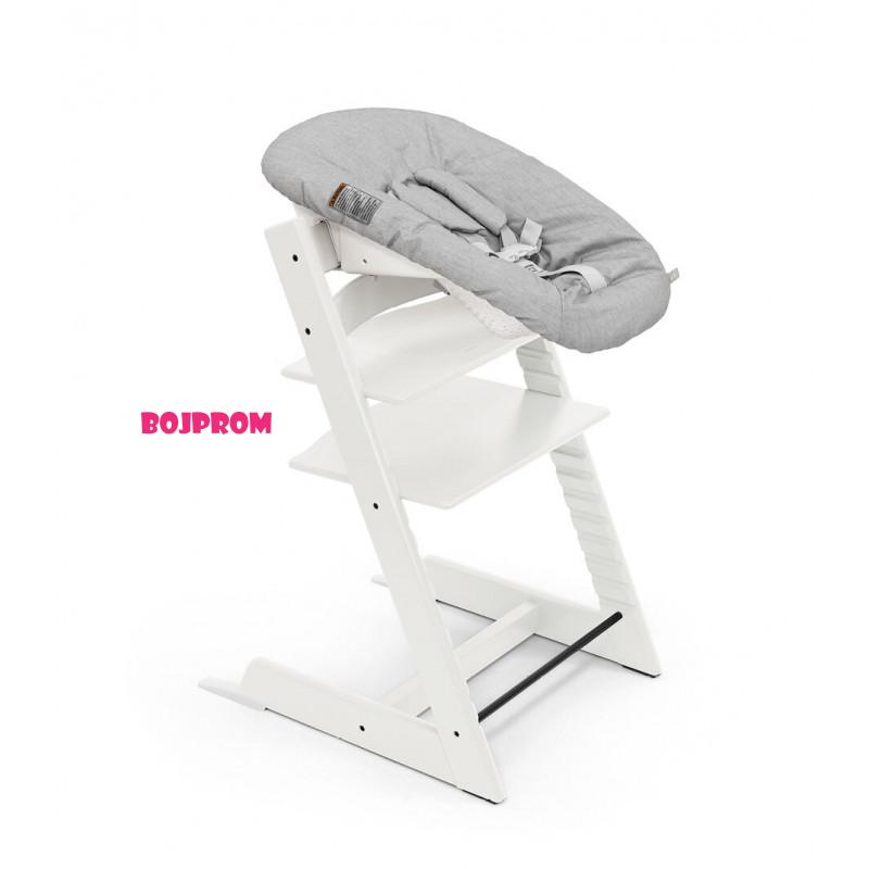 STOKKE STOLICA ZA HRANJENJE TRIPP TRAPP WHITE I BEBI SET TRIPP TRAPP ANTHRACITE 