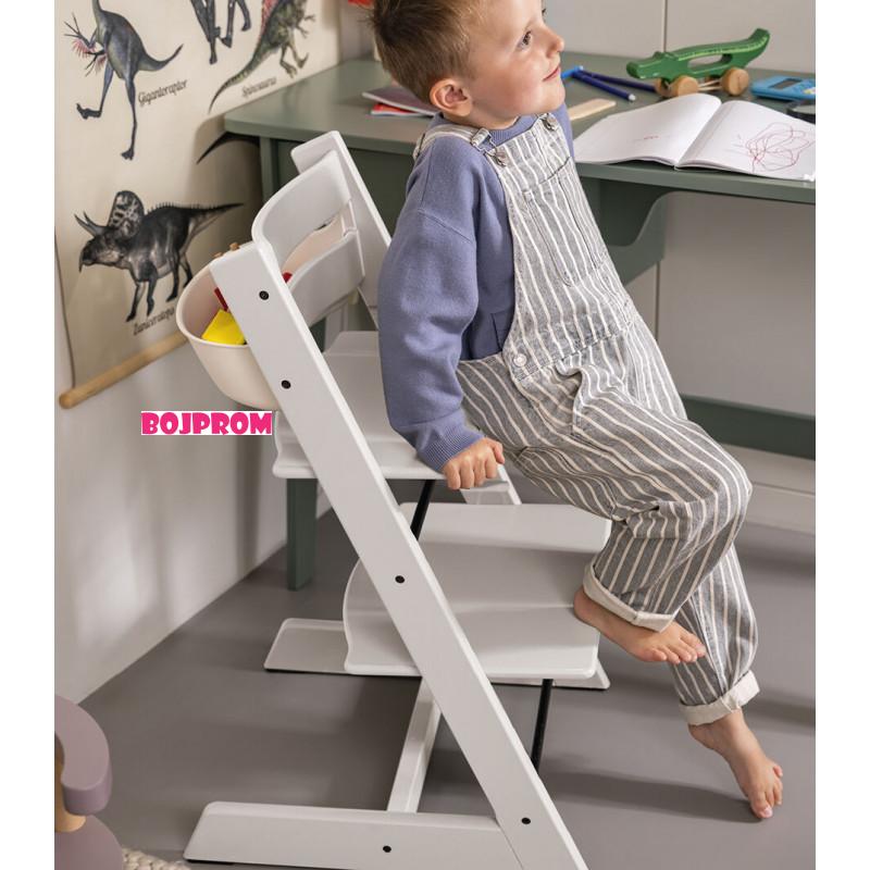 STOKKE STOLICA ZA HRANJENJE TRIPP TRAPP WHITE I BEBI SET TRIPP TRAPP ANTHRACITE 