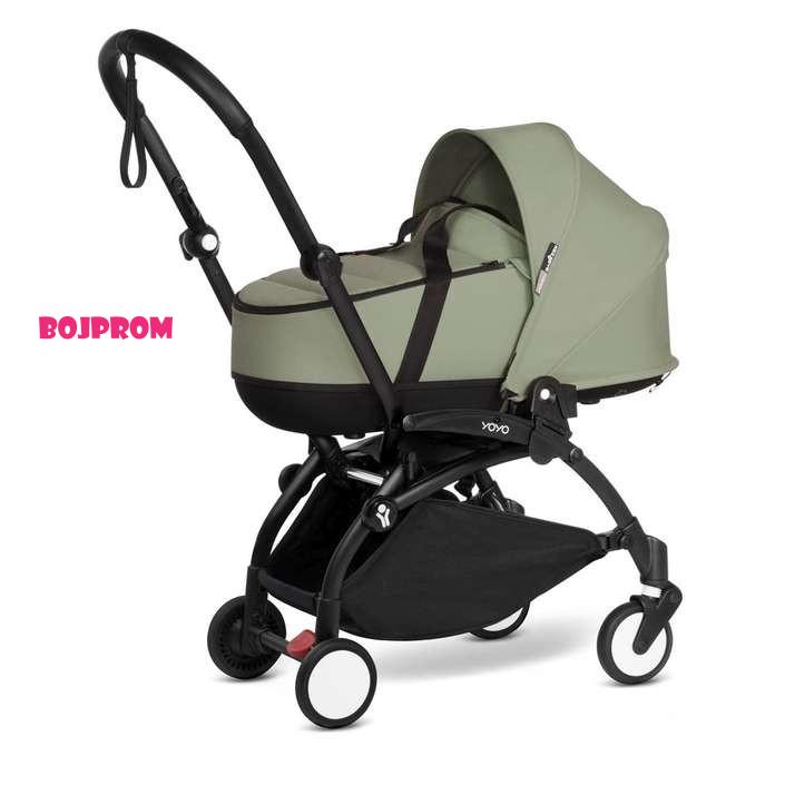 STOKKE KOLICA 2U1 YOYO KONSTRUKCIJA BLACK, SPORTSKO SJEDISTE OLIVE I KORPA OLIVE 