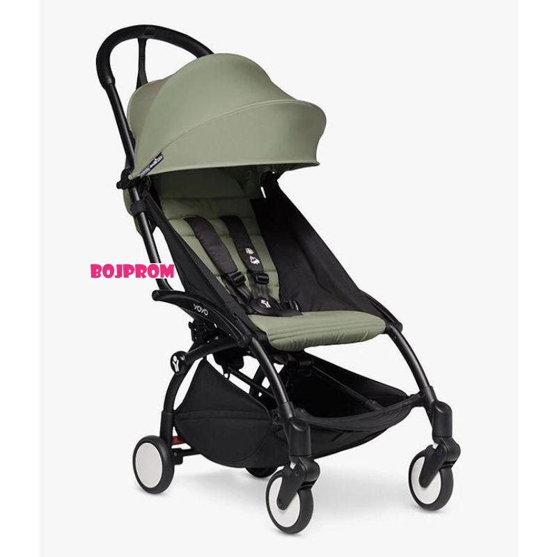 STOKKE KOLICA 2U1 YOYO KONSTRUKCIJA BLACK, SPORTSKO SJEDISTE OLIVE I KORPA OLIVE 