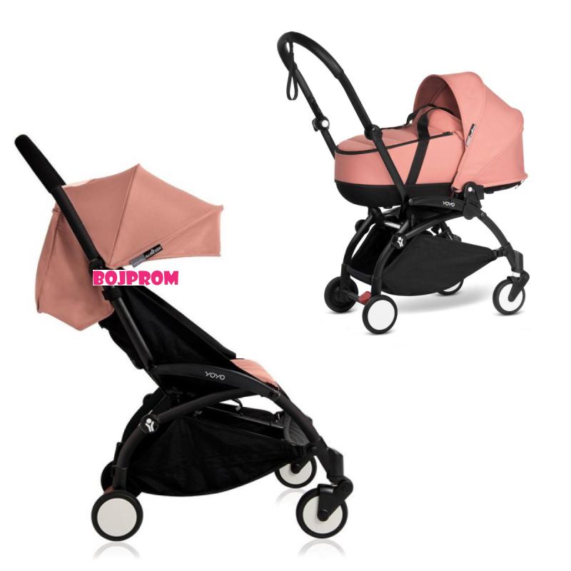 STOKKE KOLICA 2U1 YOYO KONSTRUKCIJA BLACK, SPORTSKO SJEDISTE GINGER I KORPA GINGER 