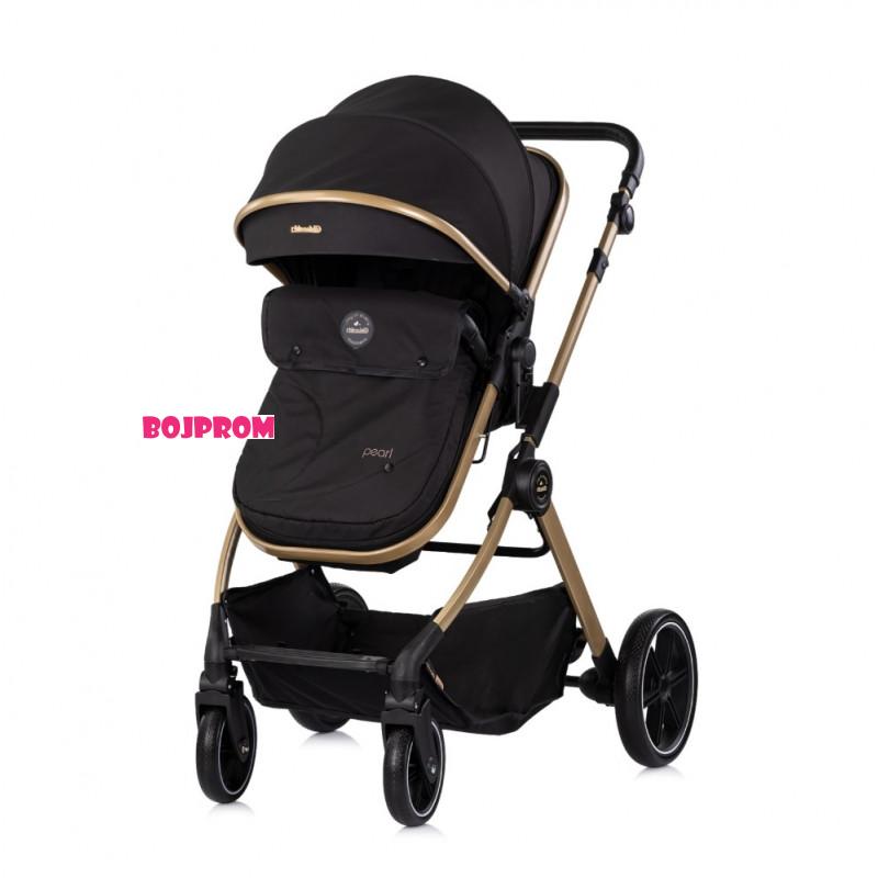 CHIPOLINO KOLICA PEARL NOIR KKPE02601NO I AUTOSJEDALICA PEARL NOIR STKPE0261NO 